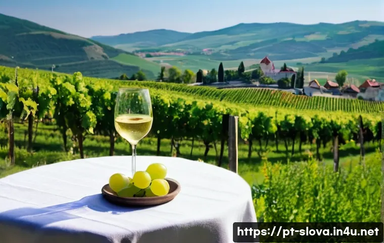 슬로바키아 와인 투어 추천 - **Prompt 1: Serene Slovak Vineyard Enjoyment**
"A person, casually and elegantly dressed in non-...