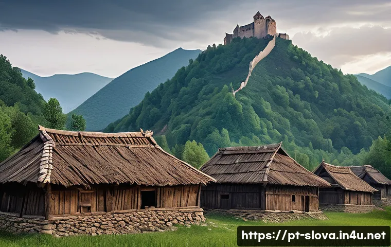 슬로바키아 벨라 IV와 역사적 중요성 - A detailed medieval scene depicting the aftermath of the Mongol invasion in 1241-1242 Slovakia: rava...